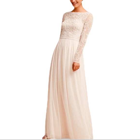 BHLDN Sinclair 6 Champagne Beaded Bodice Wedding Gown - Picture 7 of 16